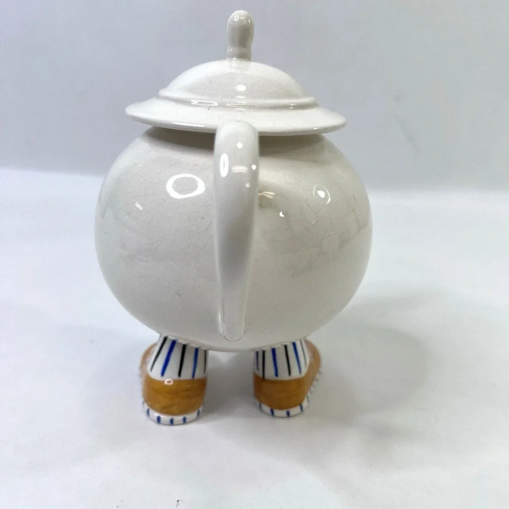 Carlton Walking Ware Teapot Yellow Shoes 1970s Lustre England Vintage‎ Tea Pot